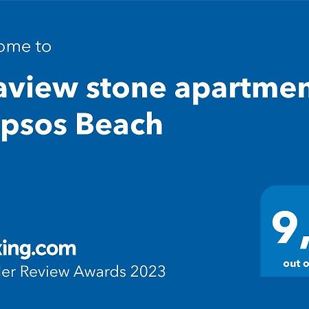 Seaview Stone Apartment In Ipsos Beach Dış mekan fotoğraf
