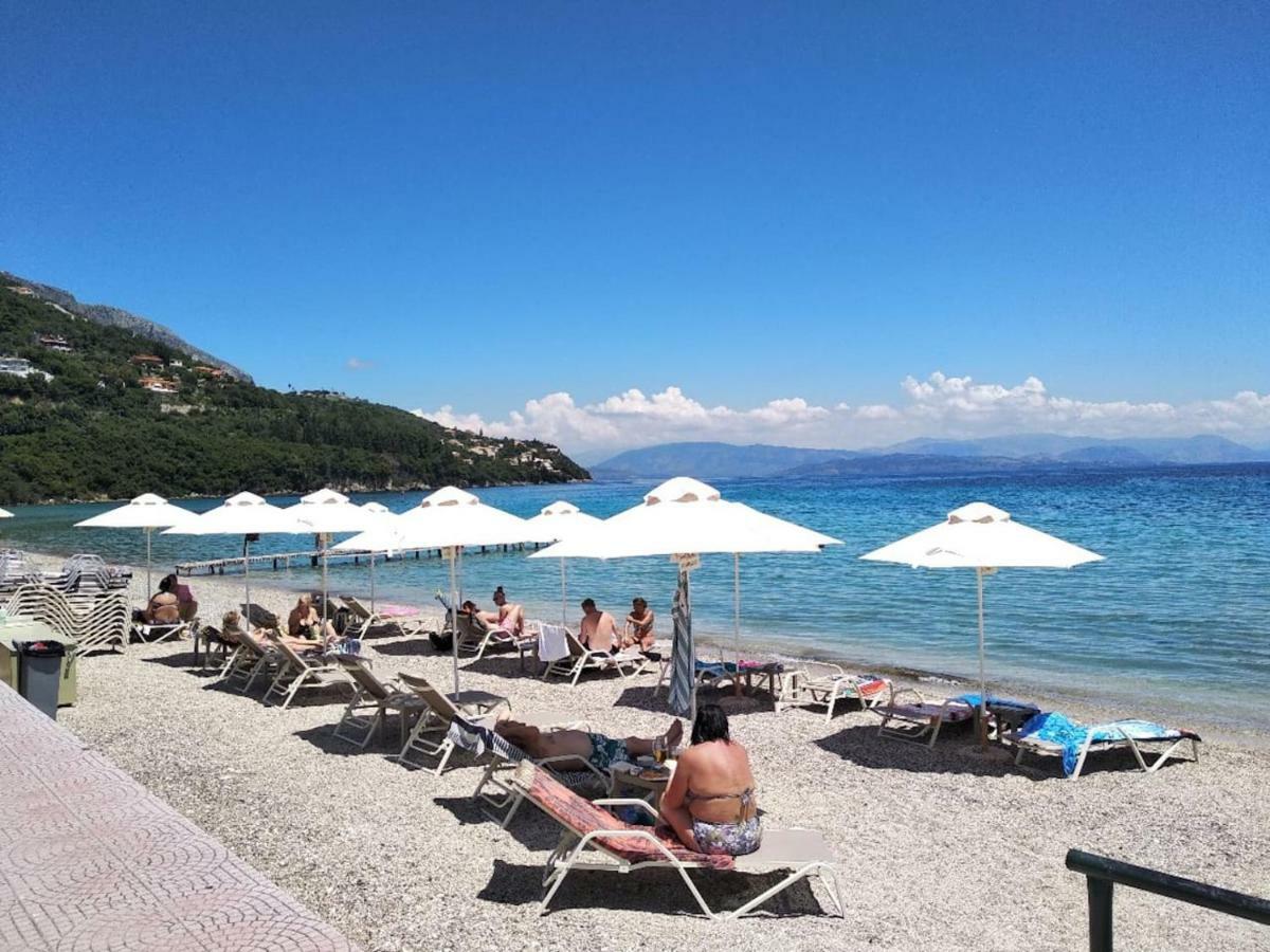 Seaview Stone Apartment In Ipsos Beach Dış mekan fotoğraf